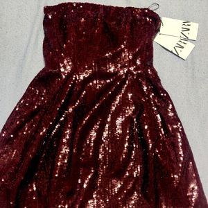 Zara Limited Edition Sequins Mini Dress